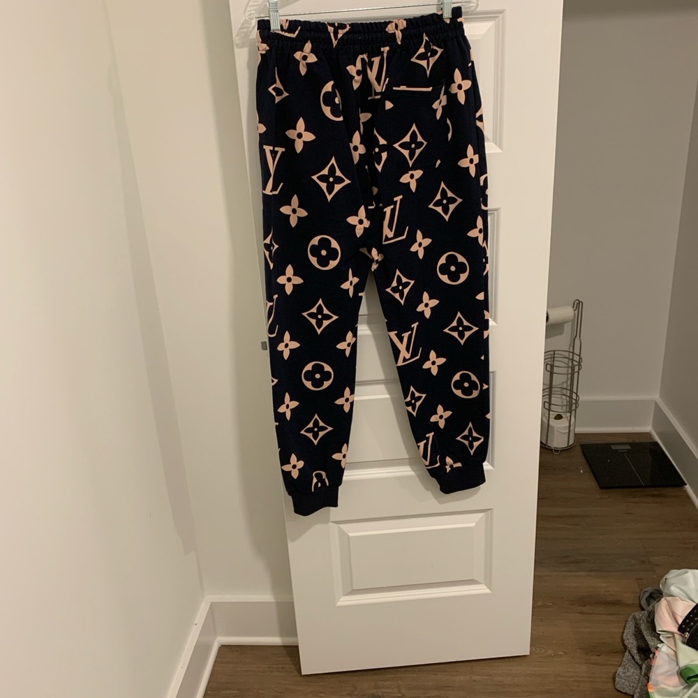 Louis Vuitton Dark Blue and Cream Monogram Hooded Tracksuit - Picture 4 of 8